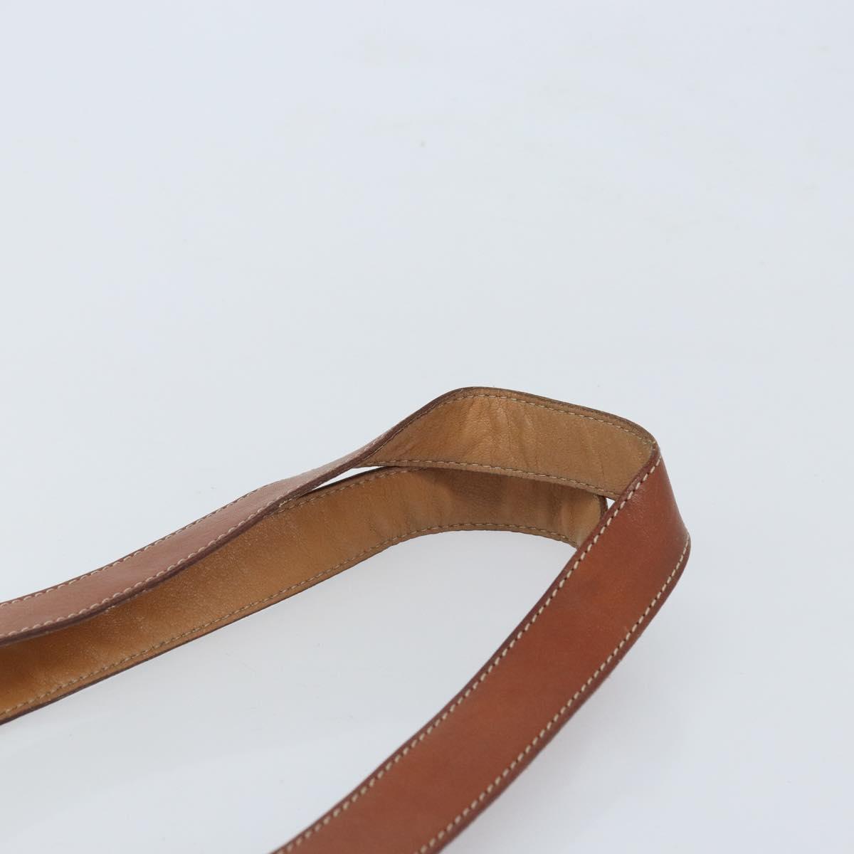 CELINE Macadam Canvas Tote Bag PVC Leather Brown Gold Auth ep13781