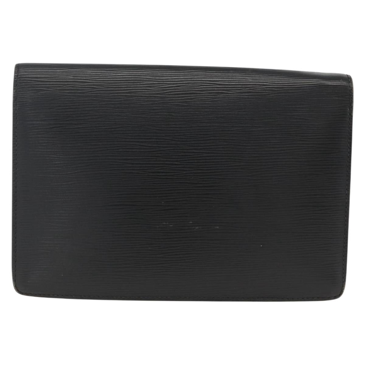 LOUIS VUITTON Epi Serie Dragonne Clutch Bag Black Noir M52612 LV Auth ep13784