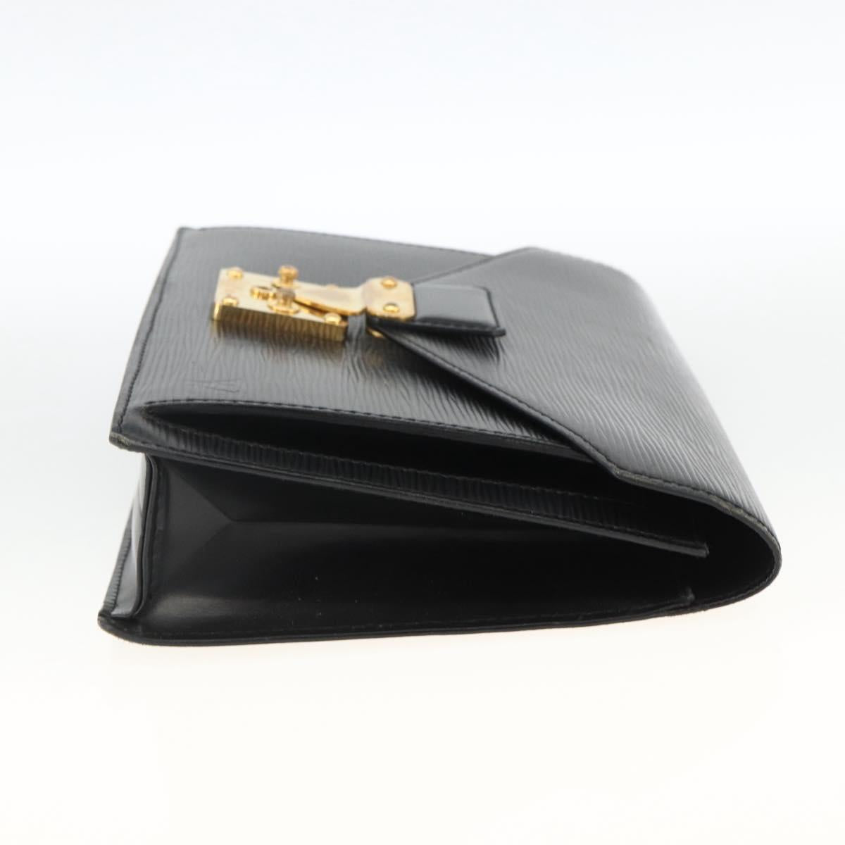 LOUIS VUITTON Epi Serie Dragonne Clutch Bag Black Noir M52612 LV Auth ep13784