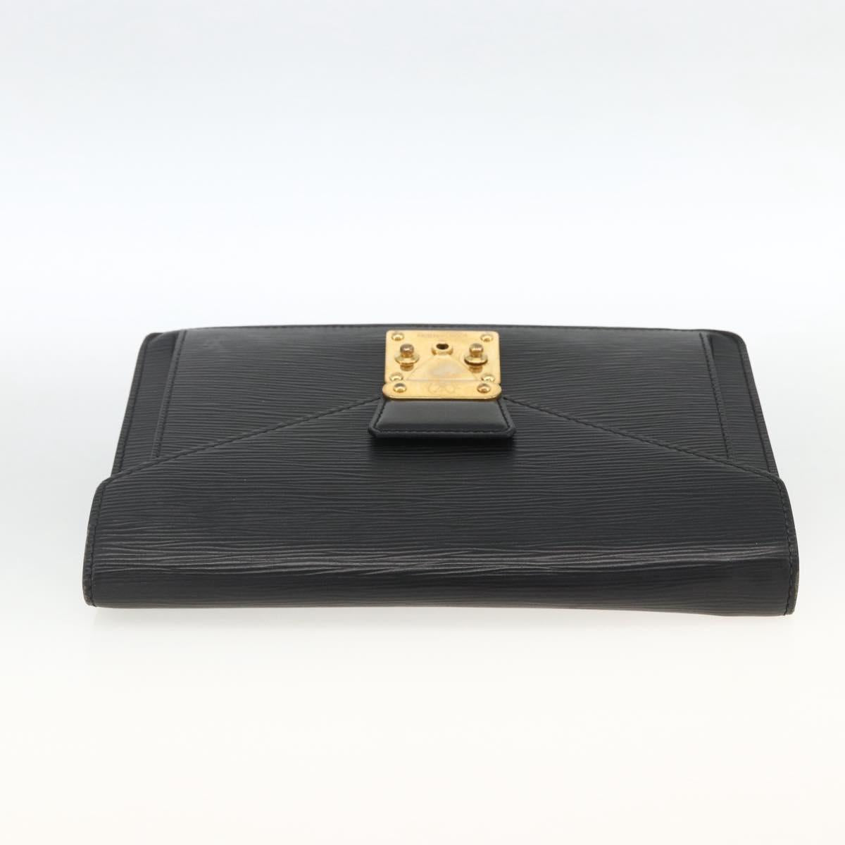 LOUIS VUITTON Epi Serie Dragonne Clutch Bag Black Noir M52612 LV Auth ep13784