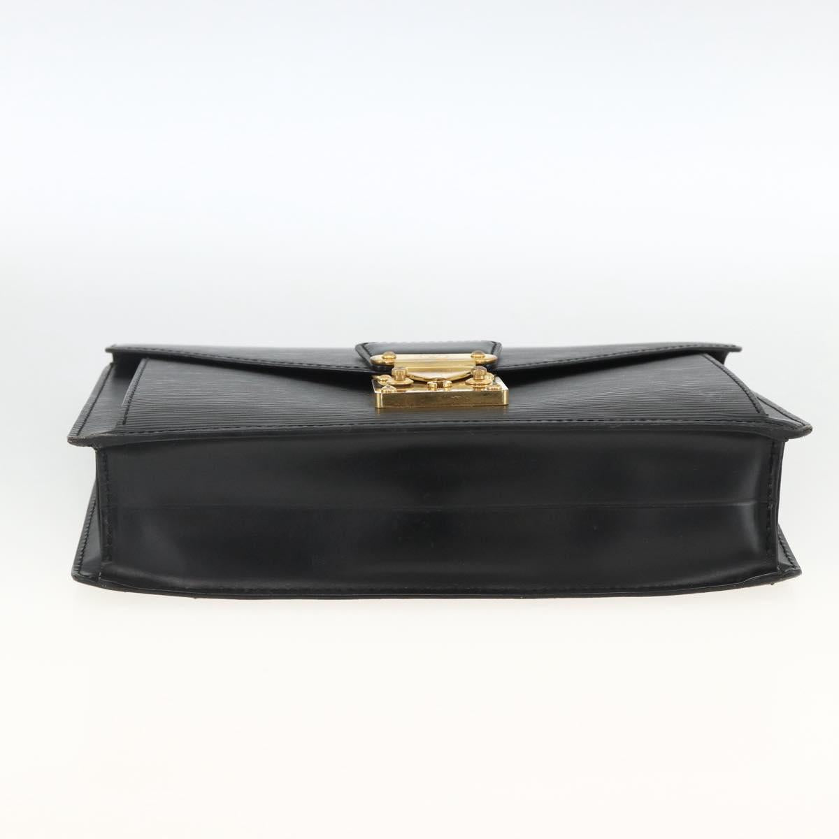 LOUIS VUITTON Epi Serie Dragonne Clutch Bag Black Noir M52612 LV Auth ep13784