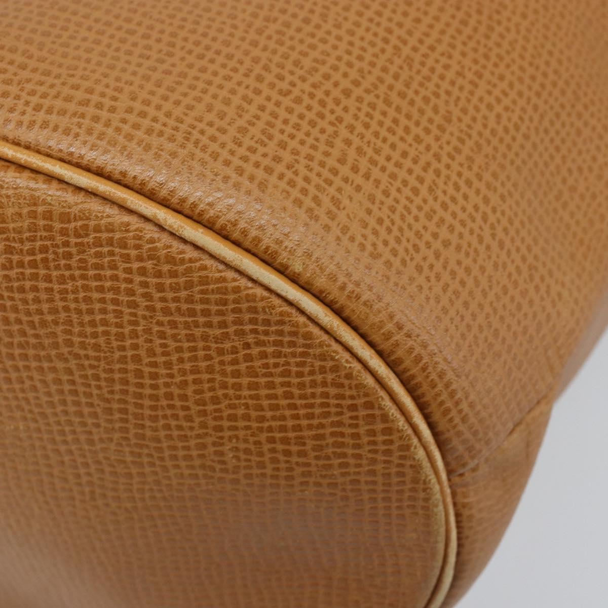 Christian Dior Shoulder Bag Leather Brown Gold Auth ep13792