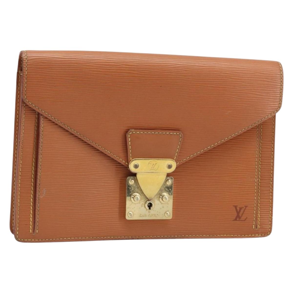 LOUIS VUITTON Epi Serie Dragonne Hand Bag Beige LV Auth ep13806