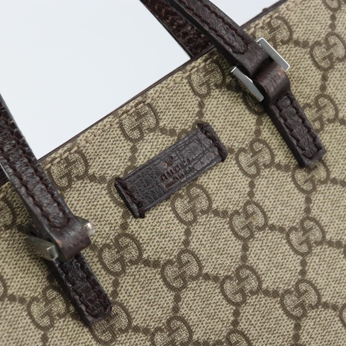 GUCCI GG Supreme Hand Bag PVC Beige 114600 Auth ep13815