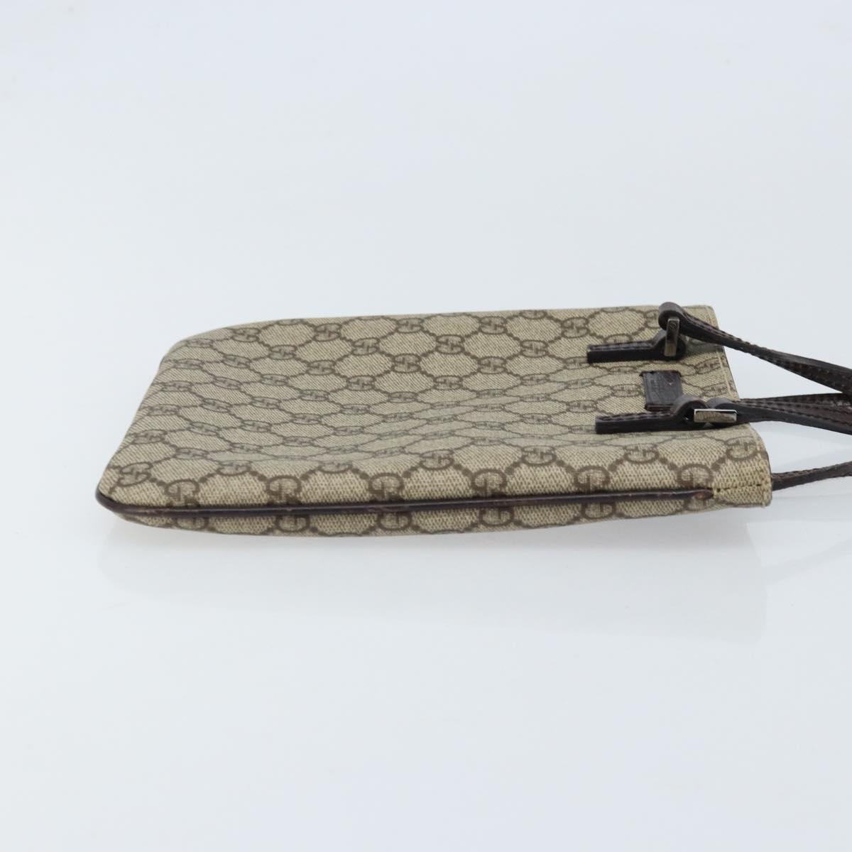 GUCCI GG Supreme Hand Bag PVC Beige 114600 Auth ep13815