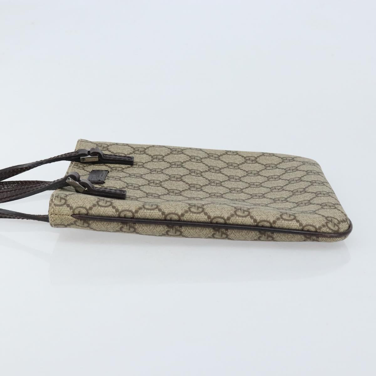 GUCCI GG Supreme Hand Bag PVC Beige 114600 Auth ep13815