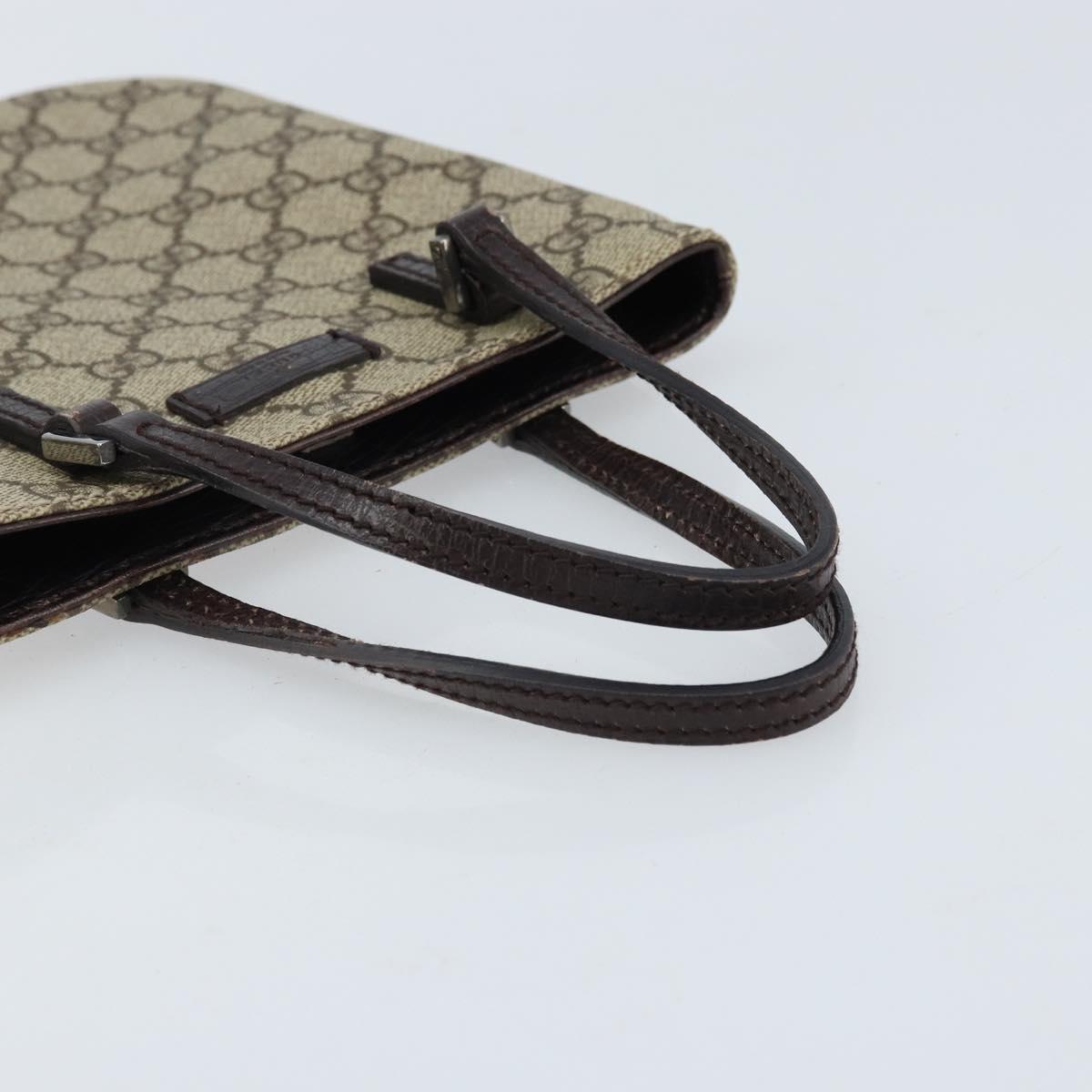 GUCCI GG Supreme Hand Bag PVC Beige 114600 Auth ep13815