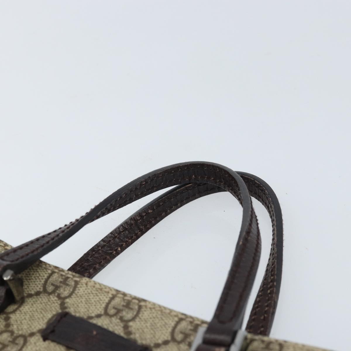 GUCCI GG Supreme Hand Bag PVC Beige 114600 Auth ep13815