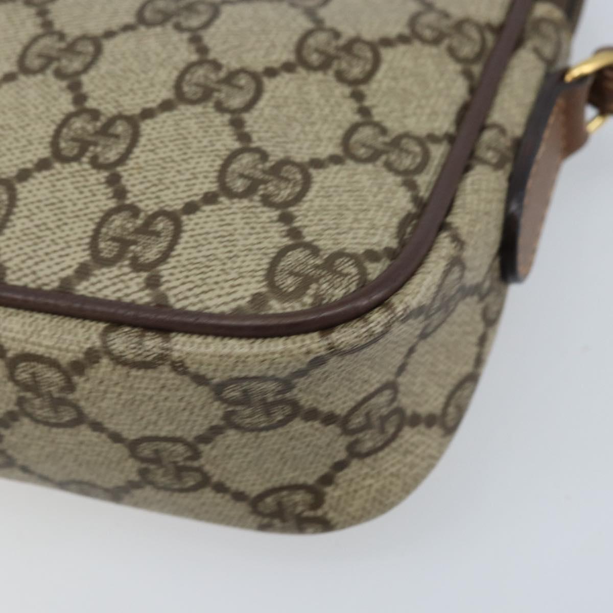 GUCCI GG Supreme Shoulder Bag PVC Beige Gold 007 14 6428 Auth ep13817
