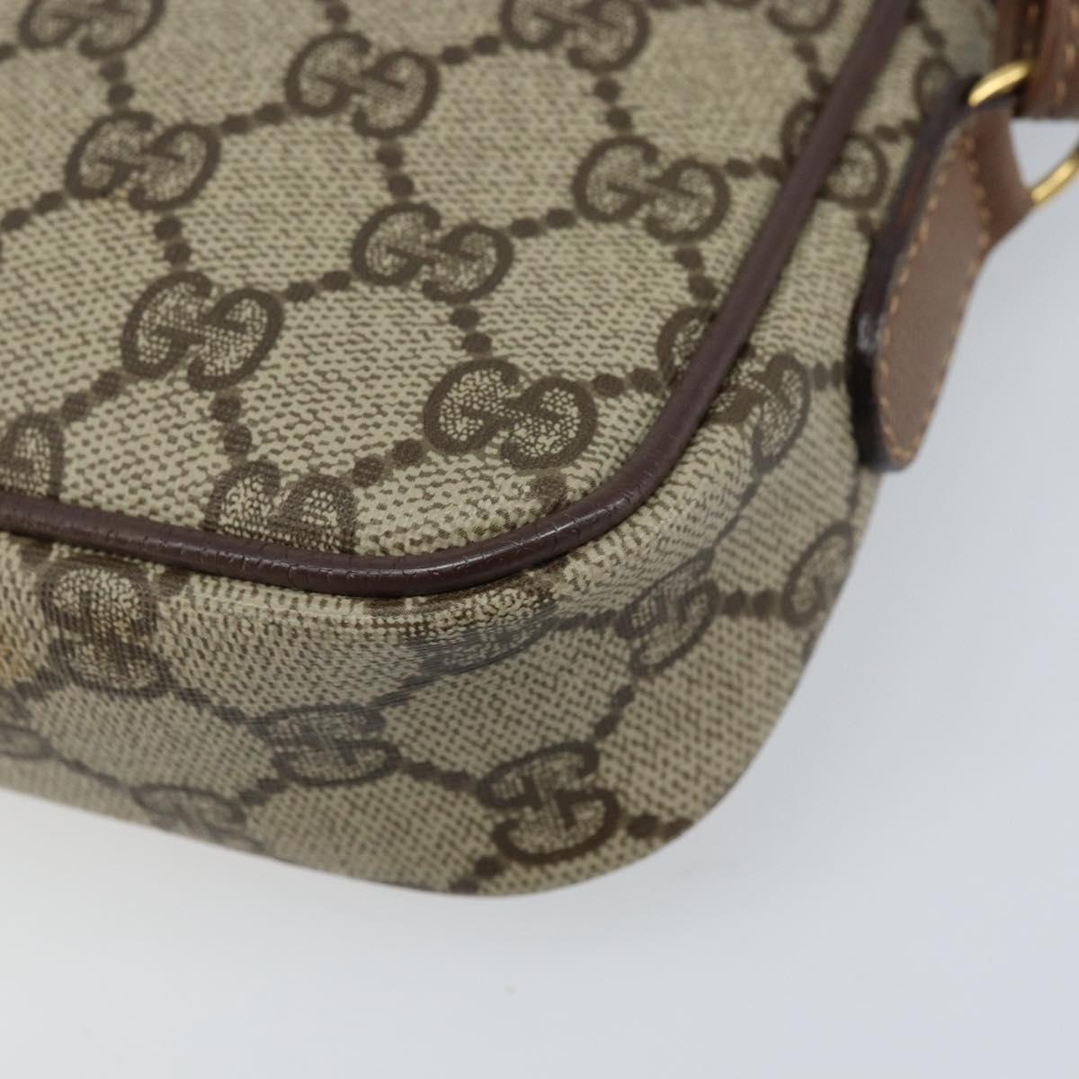 GUCCI GG Supreme Shoulder Bag PVC Beige Gold 007 14 6428 Auth ep13817