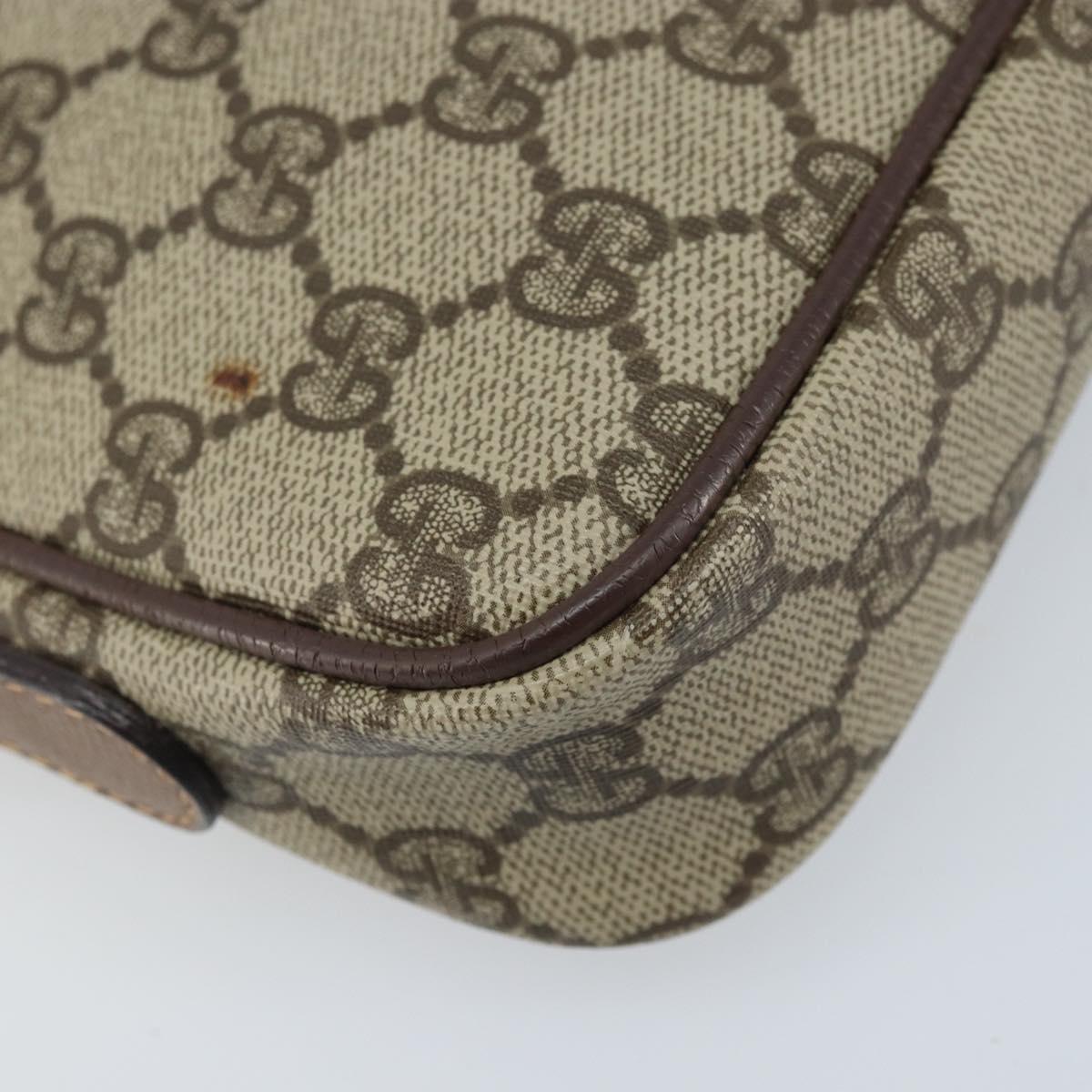 GUCCI GG Supreme Shoulder Bag PVC Beige Gold 007 14 6428 Auth ep13817