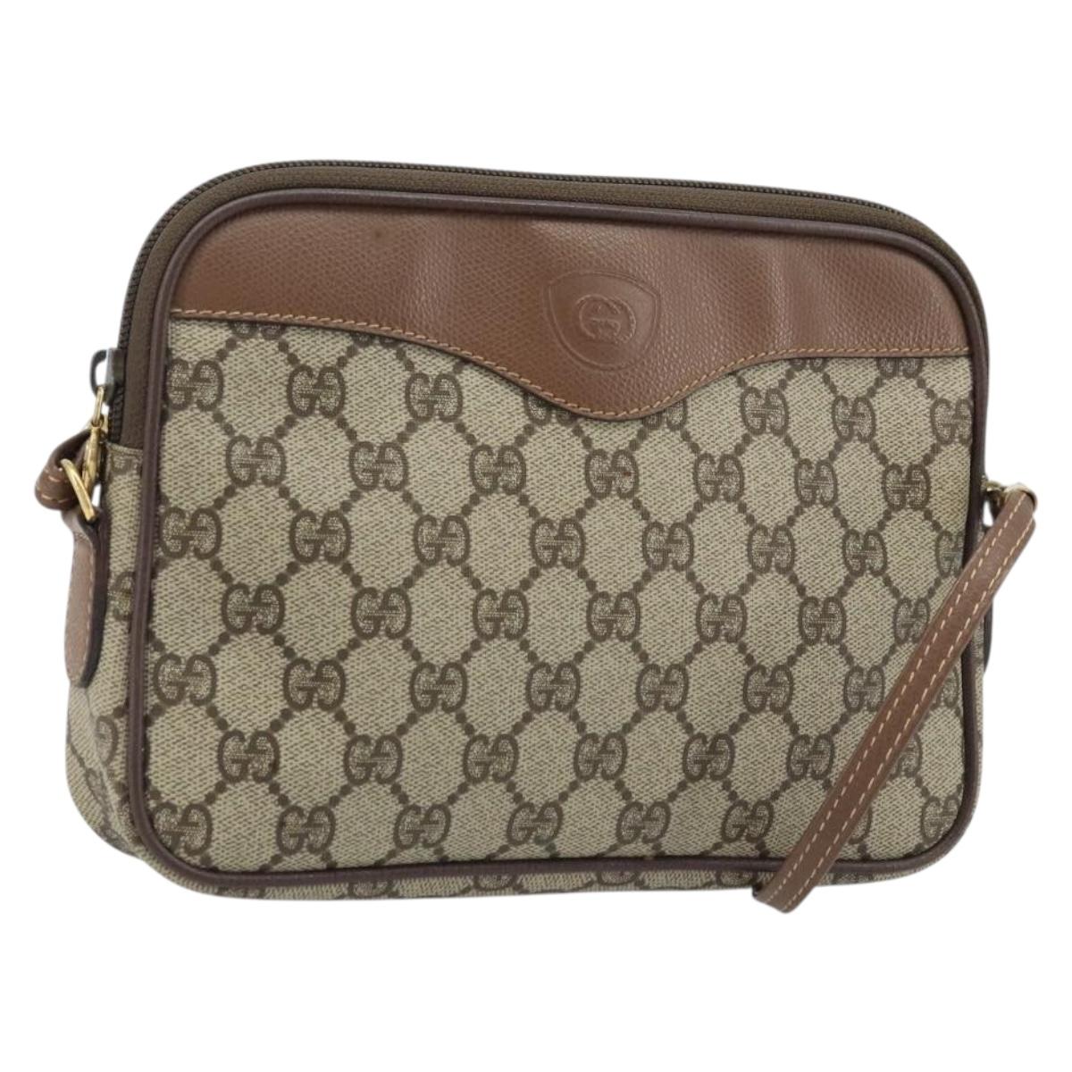 GUCCI GG Supreme Shoulder Bag PVC Beige Gold 007 14 6428 Auth ep13817
