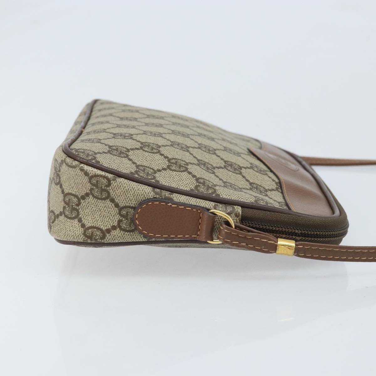 GUCCI GG Supreme Shoulder Bag PVC Beige Gold 007 14 6428 Auth ep13817