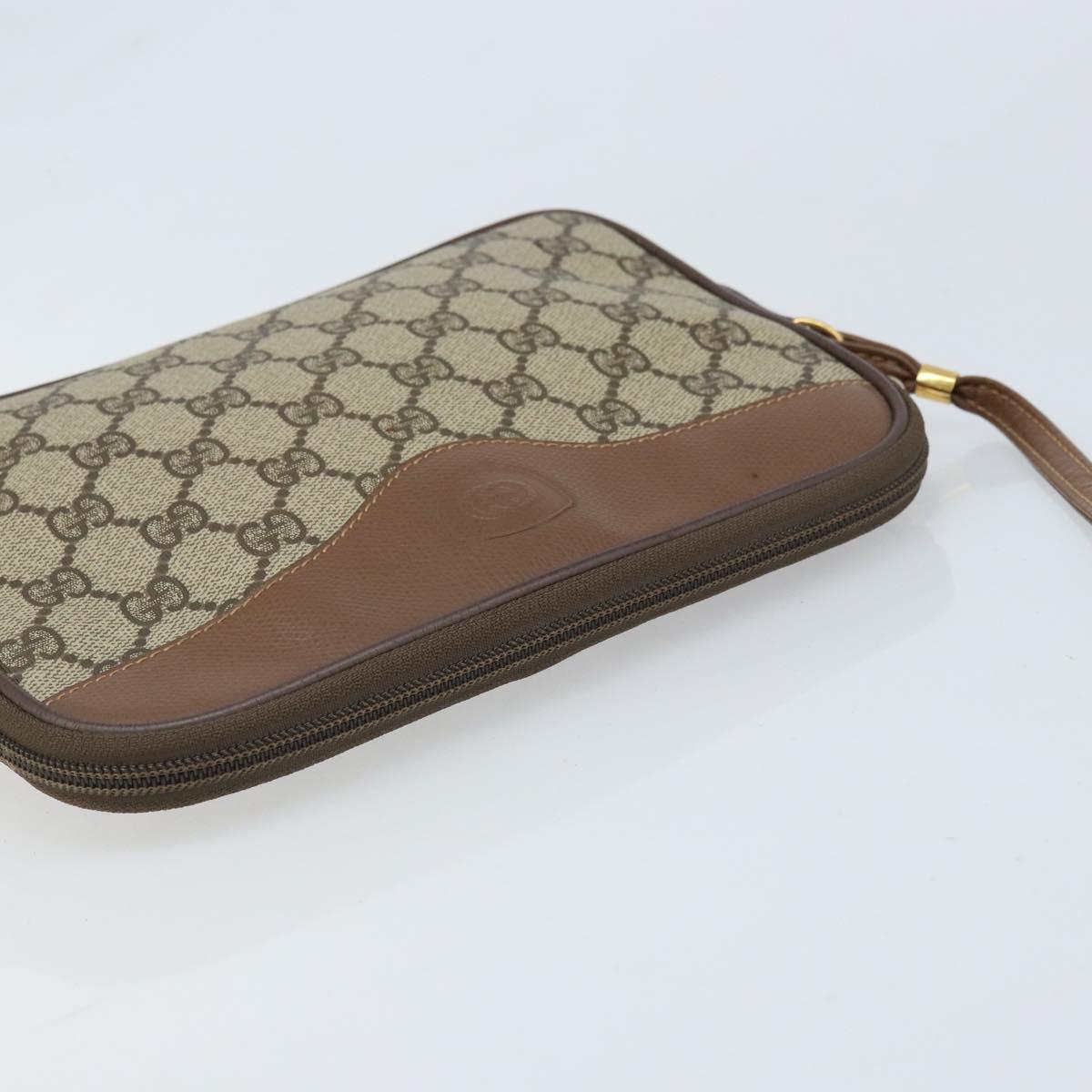 GUCCI GG Supreme Shoulder Bag PVC Beige Gold 007 14 6428 Auth ep13817