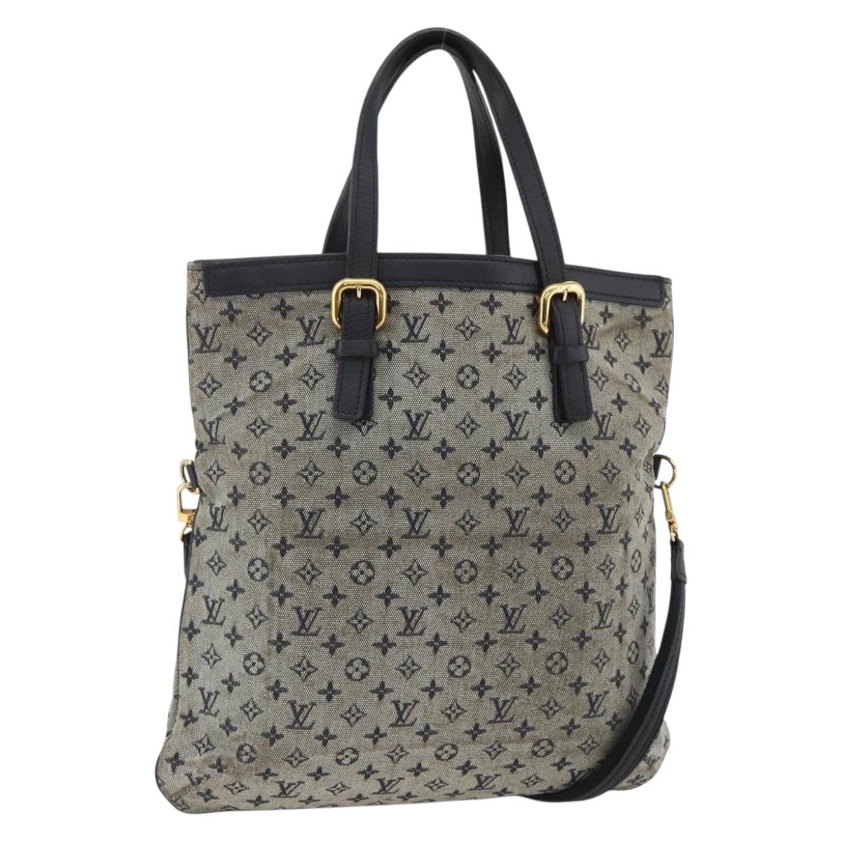 LOUIS VUITTON Monogram Mini Franﾃｧoise Tote Bag 2way Blue M92208 LV Auth ep13818