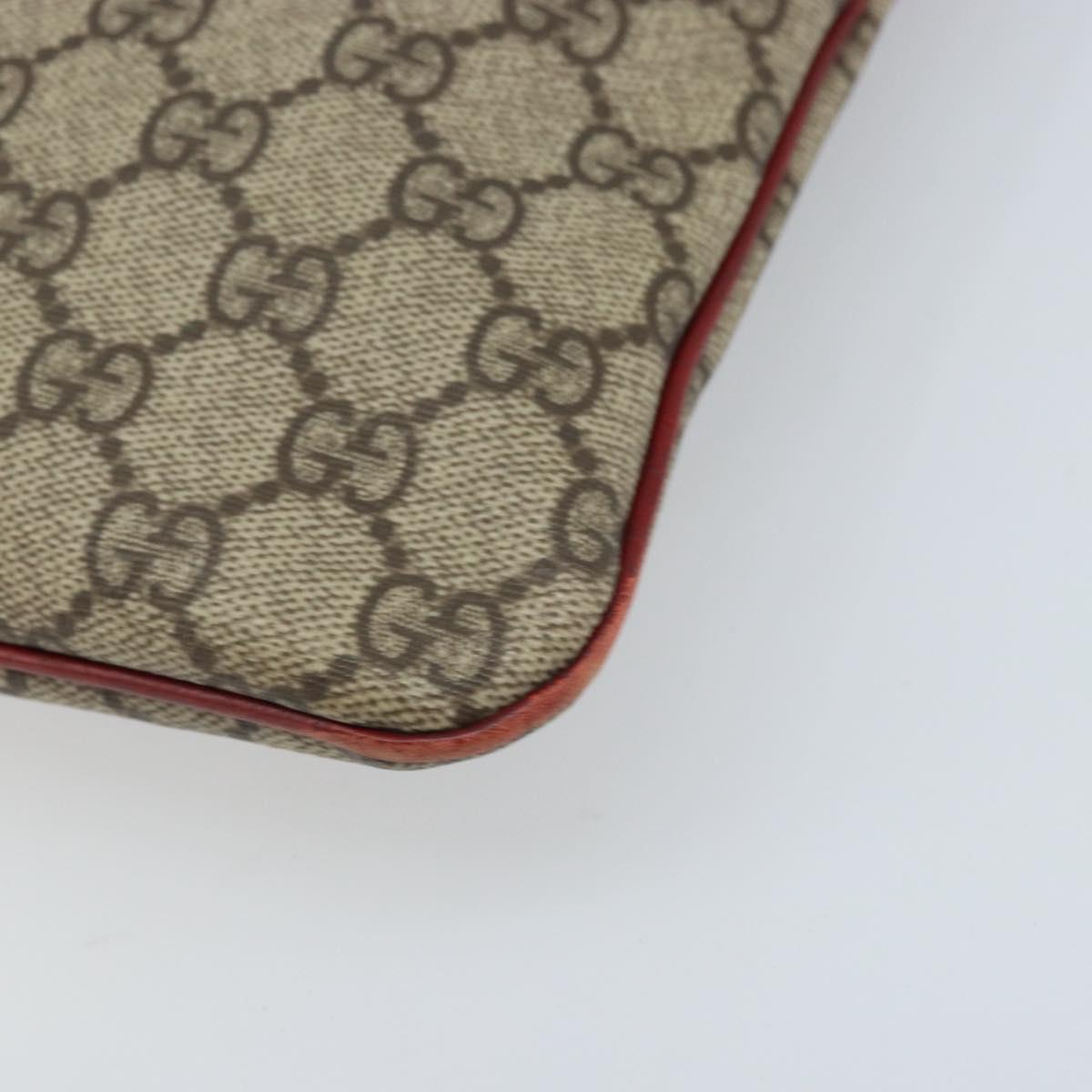 GUCCI GG Supreme Hand Bag PVC Beige Silver 117551 Auth ep13822