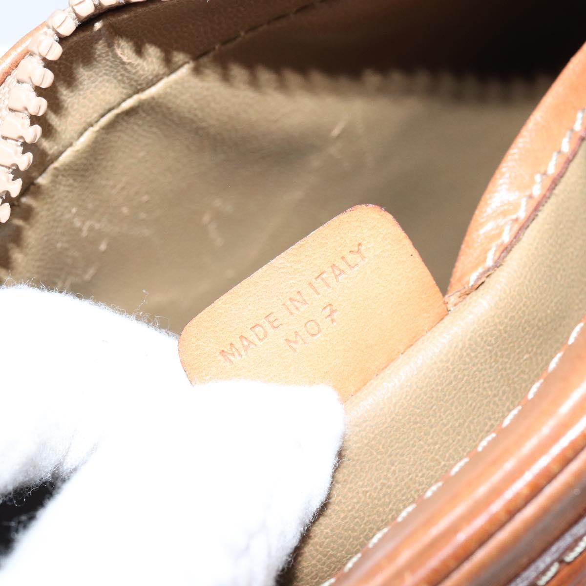 CELINE Macadam Canvas Shoulder Bag PVC Leather Brown Gold Auth ep13825A