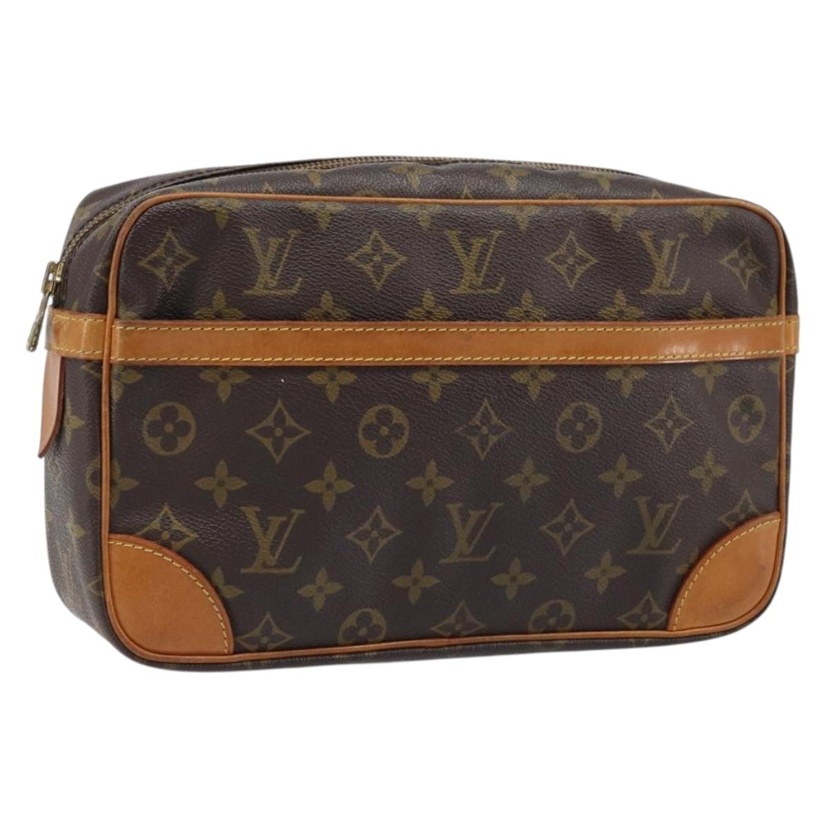 LOUIS VUITTON Monogram Compiegne 28 Clutch Bag M51845 LV Auth ep13837