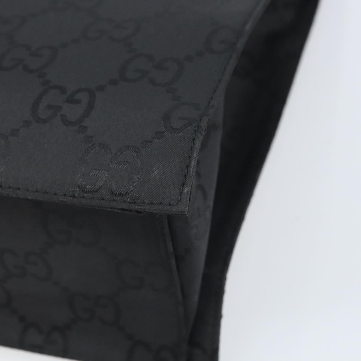 GUCCI GG Canvas Tote Bag Nylon Black Silver 002 1021 Auth ep13839