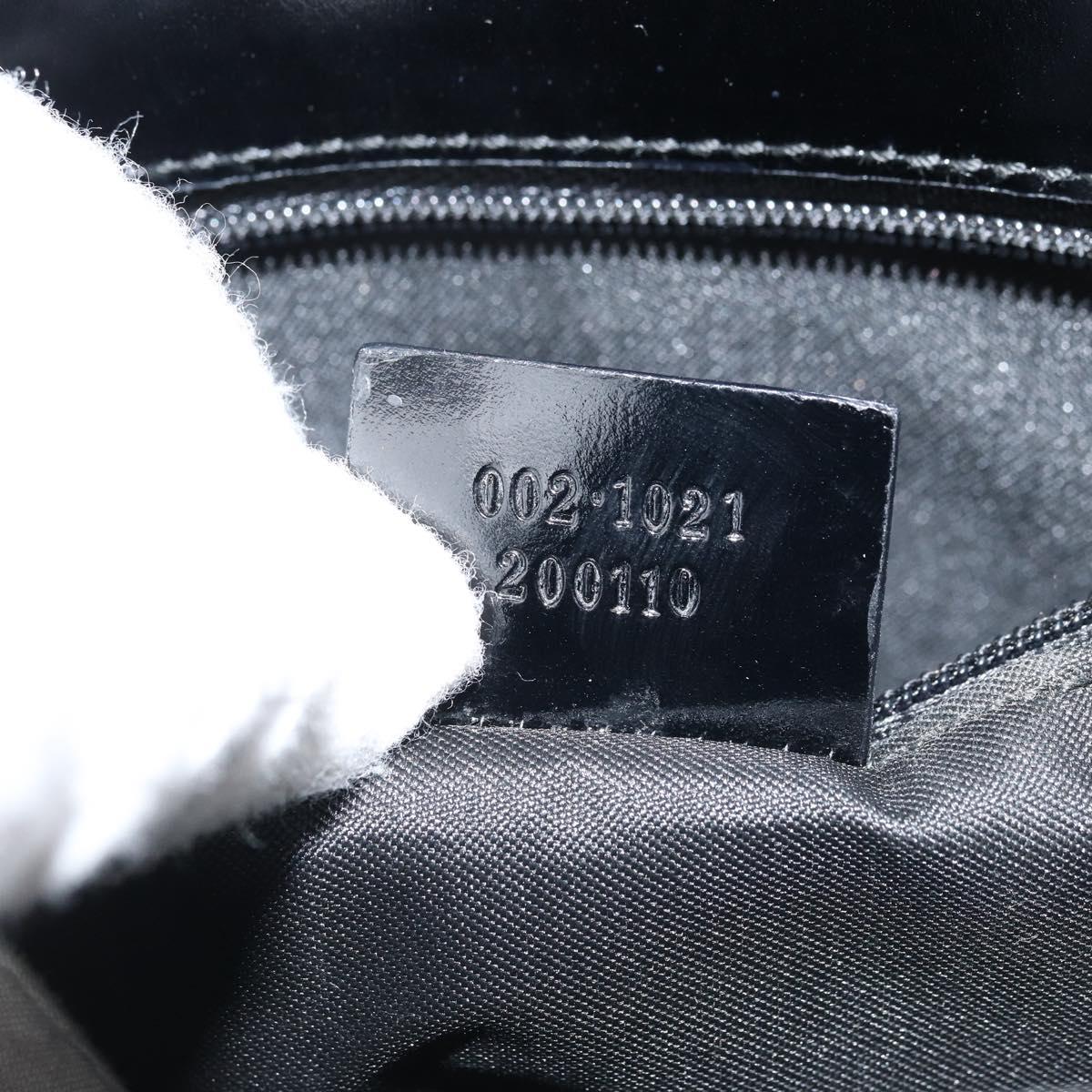 GUCCI GG Canvas Tote Bag Nylon Black Silver 002 1021 Auth ep13839