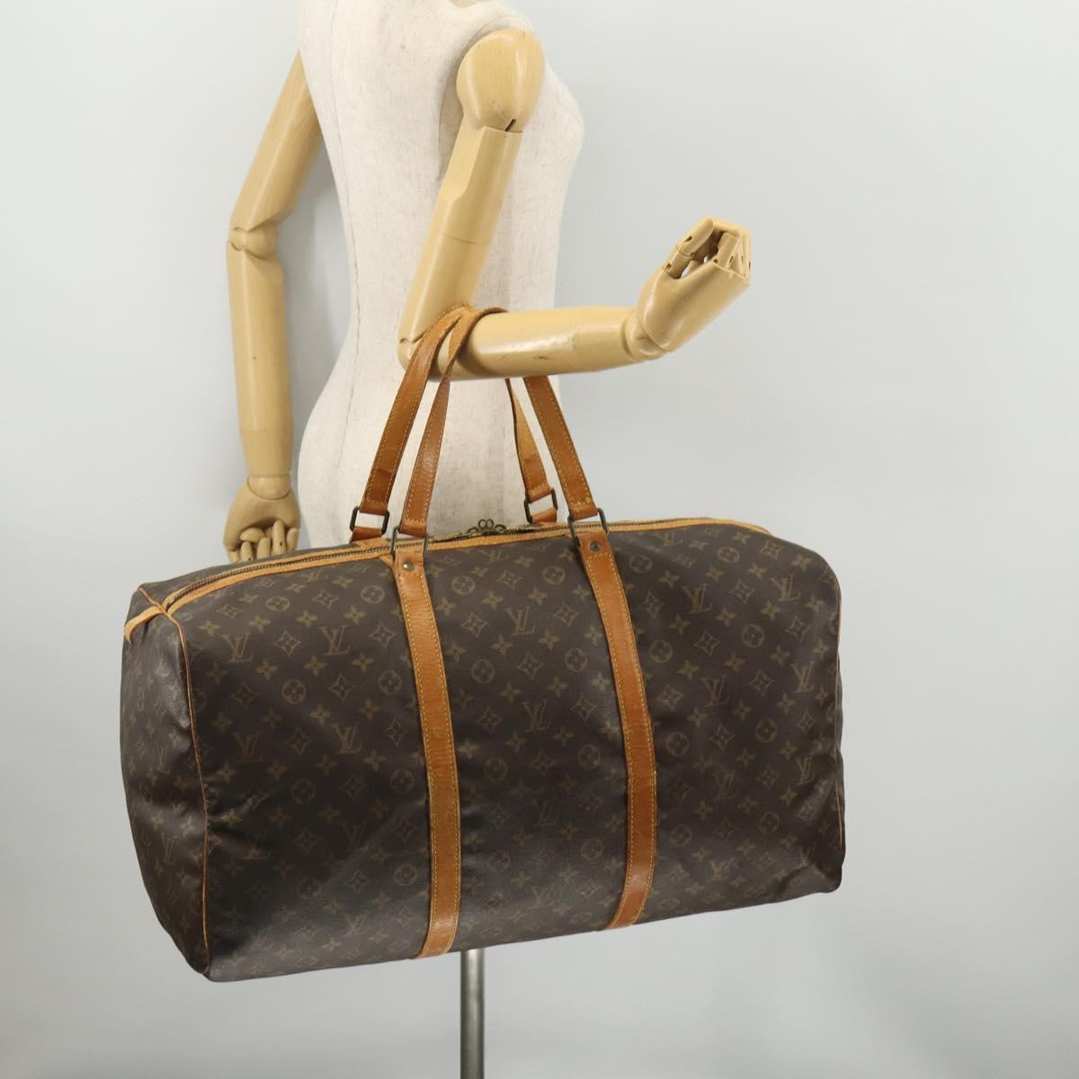 LOUIS VUITTON Monogram Sac Souple 55 Boston Bag M41622 LV Auth ep13844