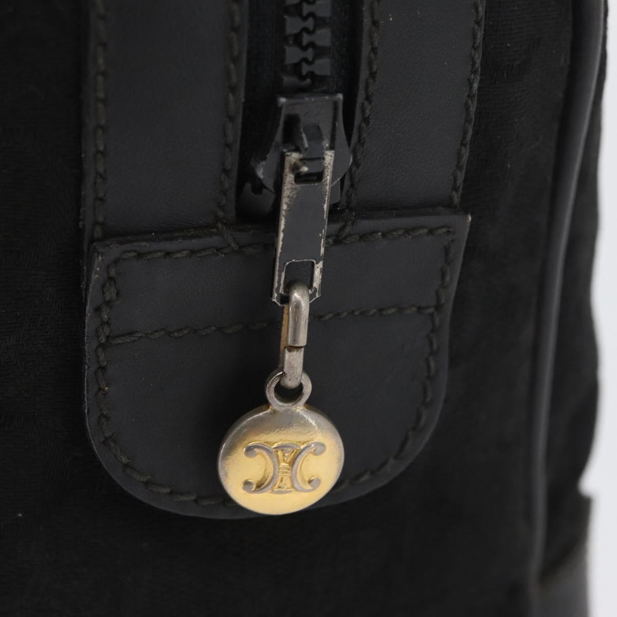 CELINE C Sulky Hand Bag Canvas Black Gold Auth ep13854