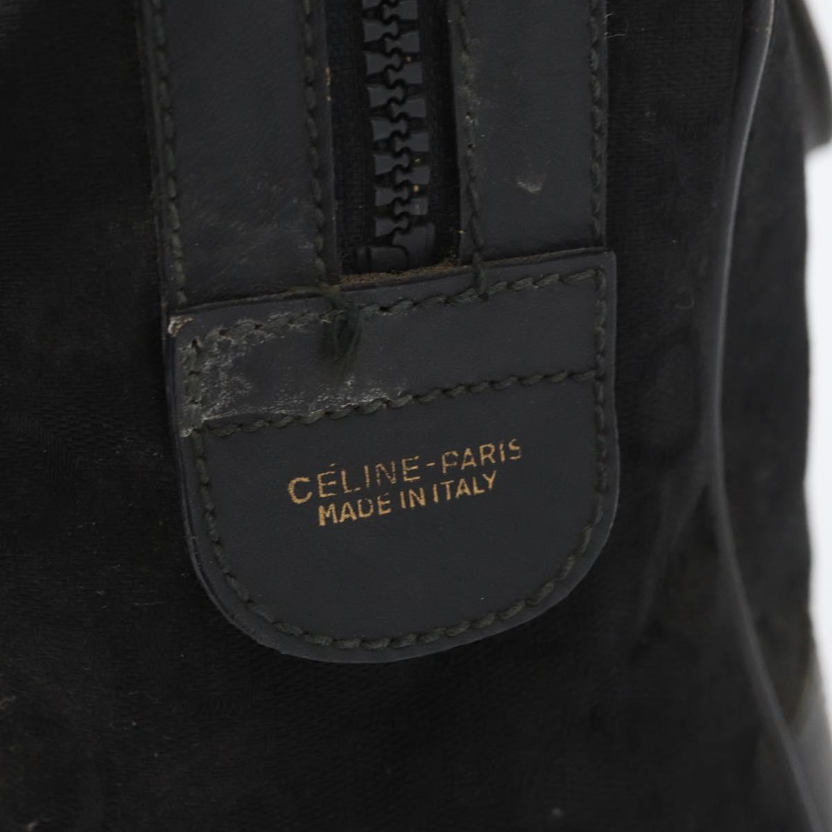 CELINE C Sulky Hand Bag Canvas Black Gold Auth ep13854