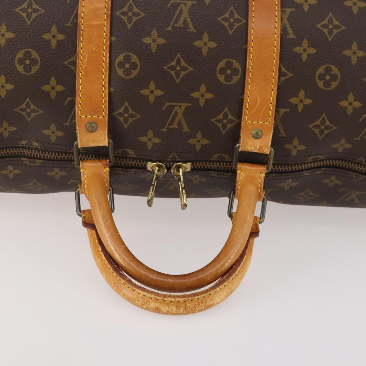 LOUIS VUITTON Monogram Keepall 55 Boston Bag M41424 LV Auth ep13859