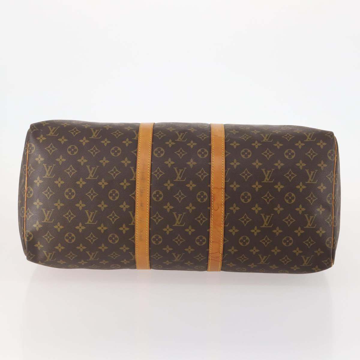 LOUIS VUITTON Monogram Keepall 55 Boston Bag M41424 LV Auth ep13859