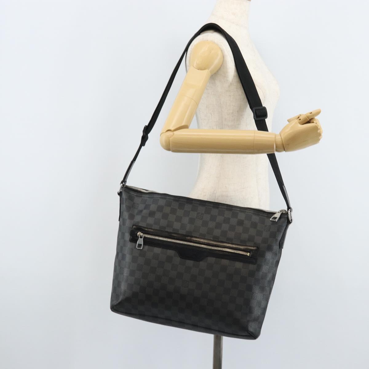 LOUIS VUITTON Damier Graphite Mick MM Shoulder Bag N41106 LV Auth ep13865