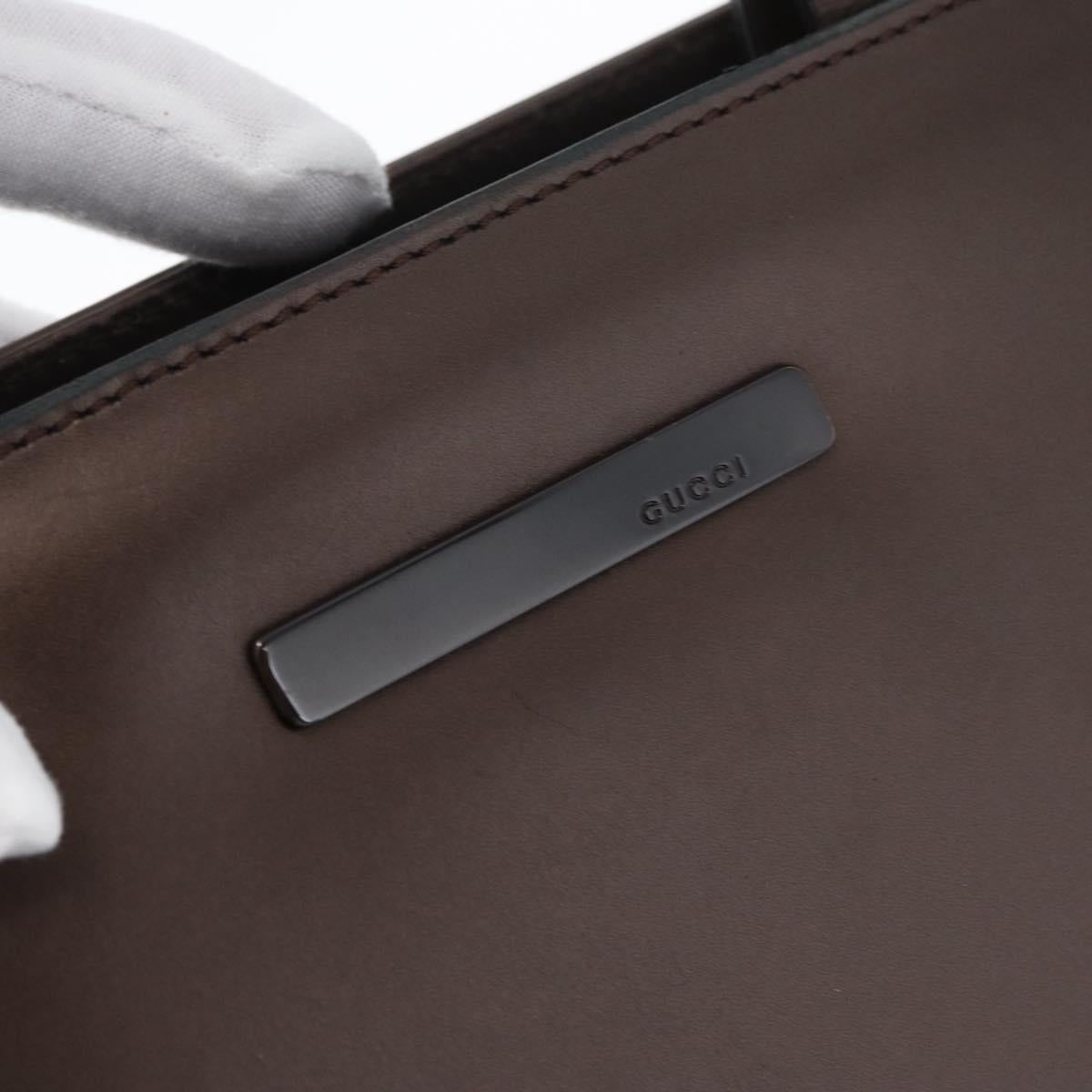 GUCCI Hand Bag Leather 2way Brown 001 2020 1854 Auth ep13878