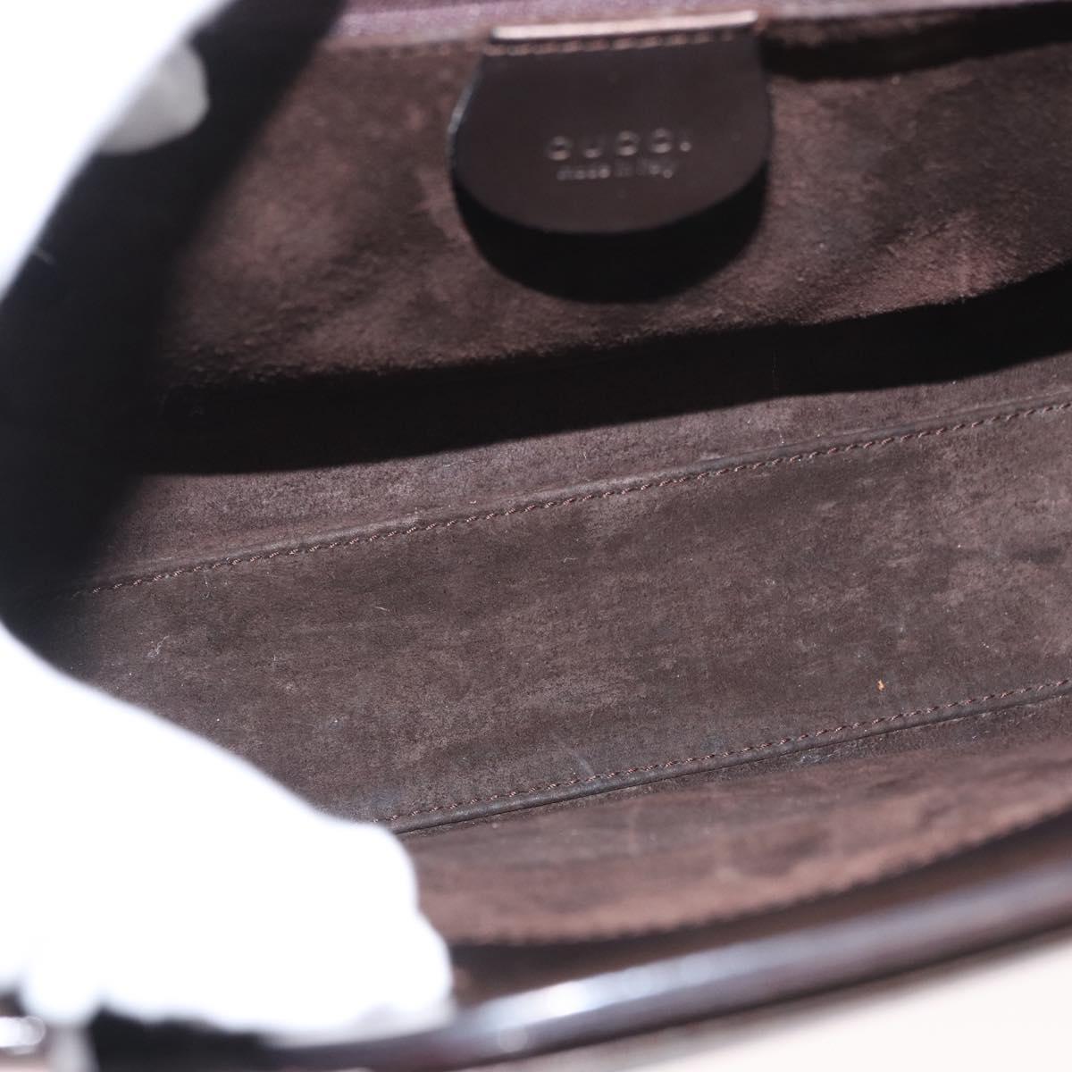 GUCCI Hand Bag Leather 2way Brown 001 2020 1854 Auth ep13878
