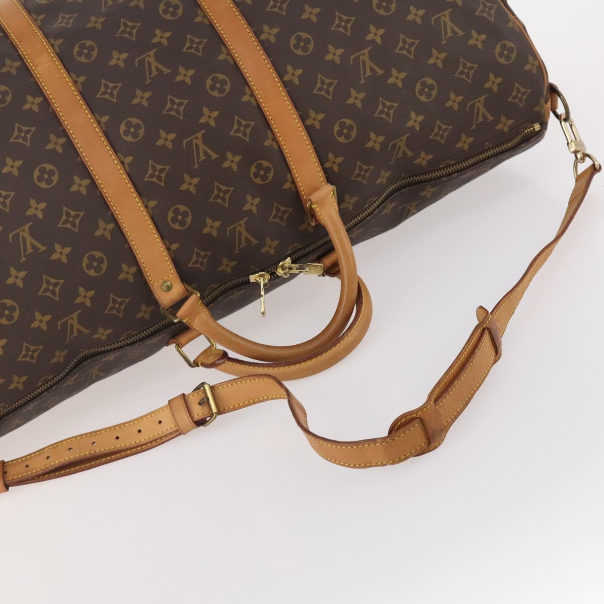 LOUIS VUITTON Monogram Keepall Bandouliere 60 Boston Bag M41412 LV Auth ep13887
