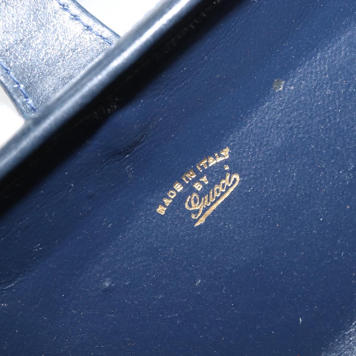 GUCCI Micro GG Supreme Shoulder Bag Navy Gold Auth ep13891