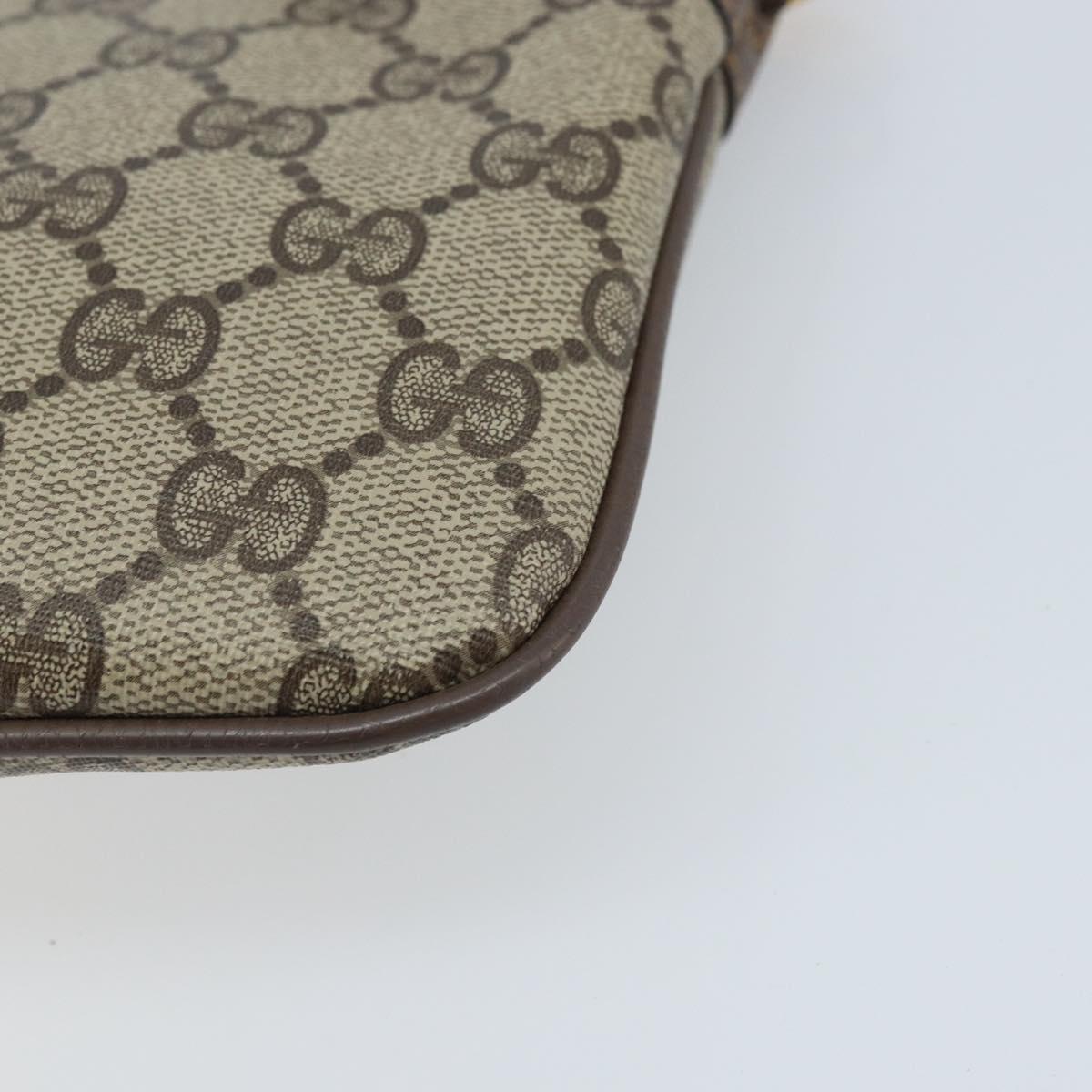 GUCCI GG Supreme Web Sherry Line Bag PVC Beige Gold 904 02 047 Auth ep13893