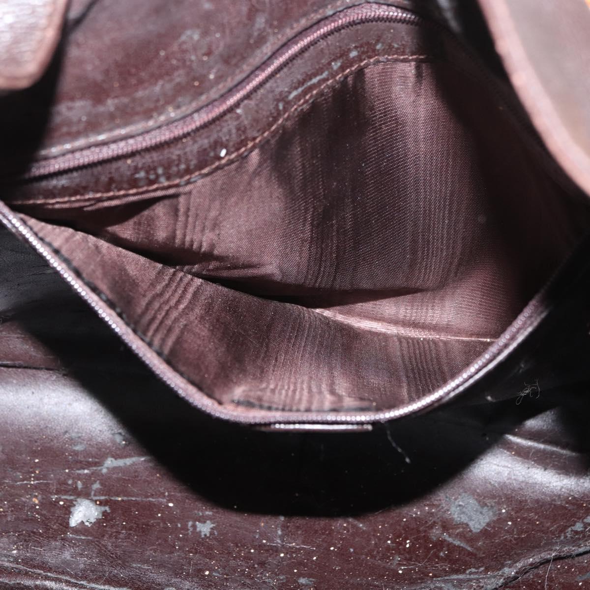 GUCCI Bamboo Shoulder Bag Leather 2way Brown Gold 001 1577 Auth ep13897