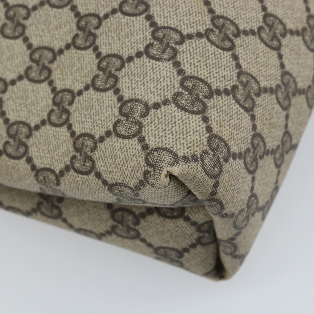 GUCCI GG Supreme Web Sherry Line Tote Bag PVC Beige 39 002 4487 Auth ep13898