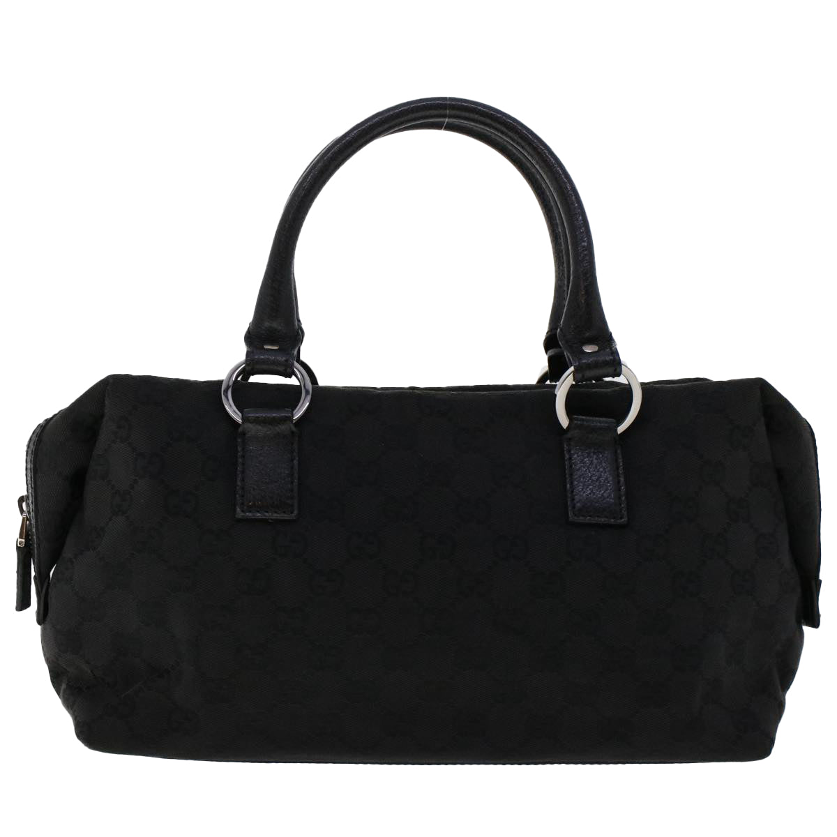 GUCCI GG Canvas Hand Bag Black Auth ep1390