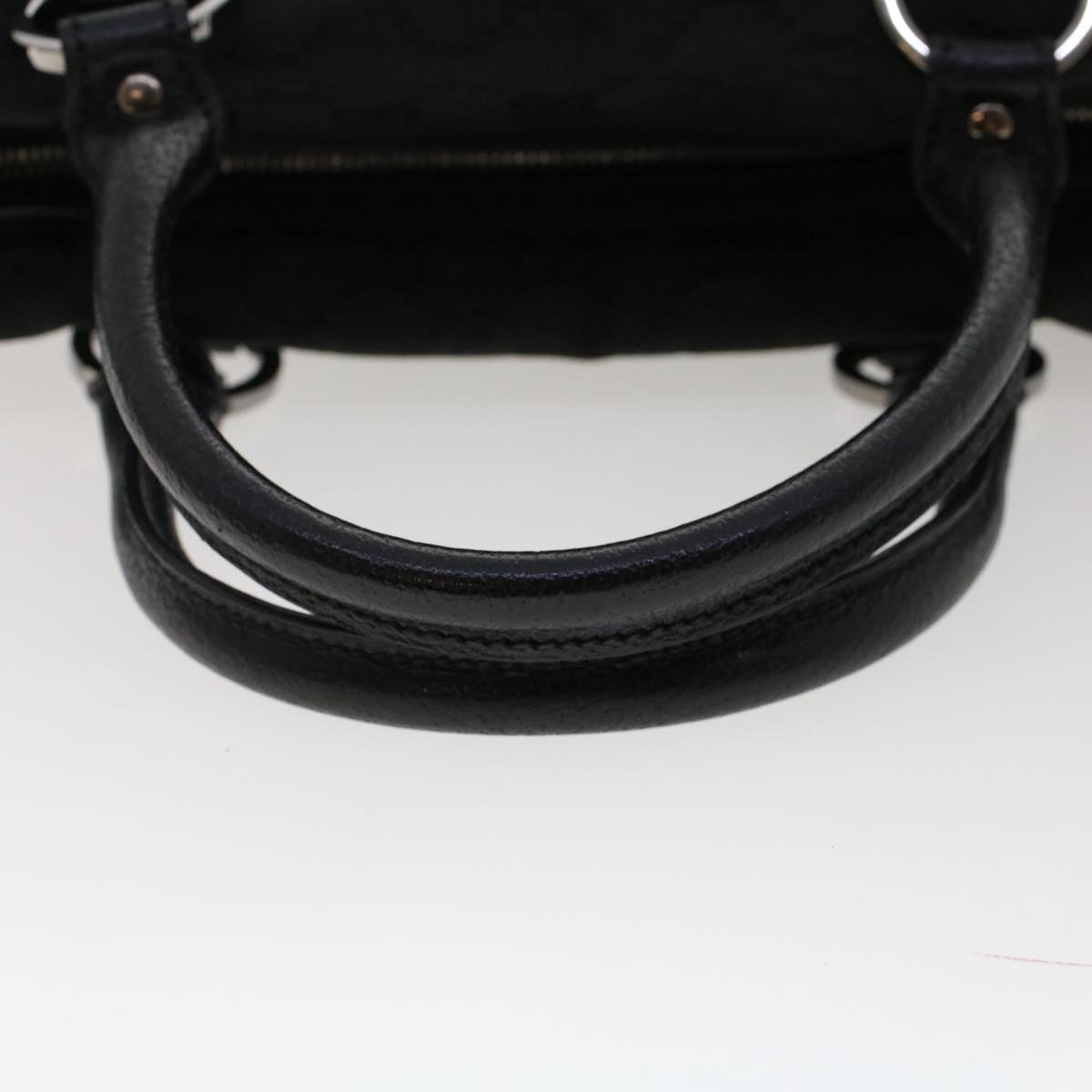 GUCCI GG Canvas Hand Bag Black Auth ep1390