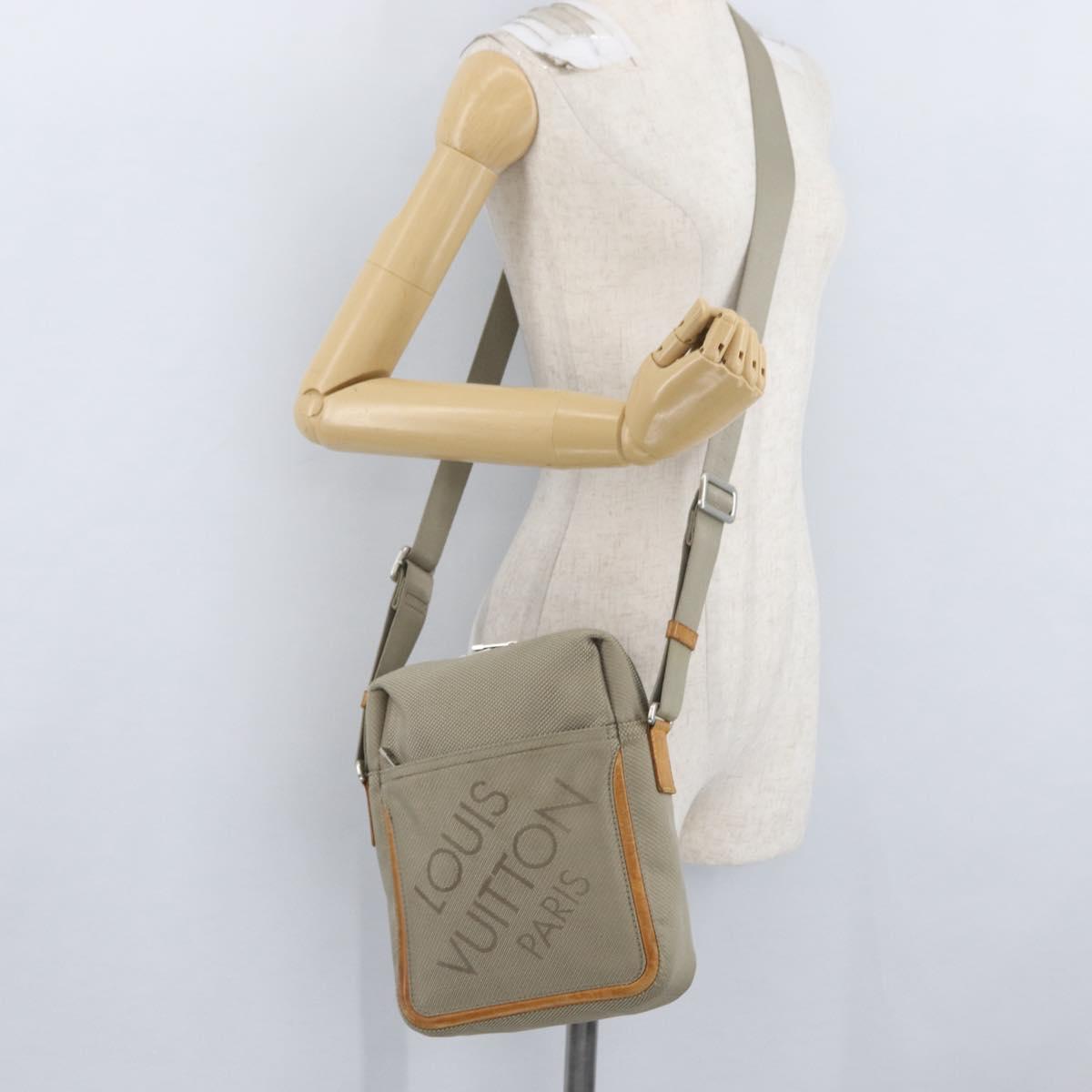 LOUIS VUITTON Damier Geant Sitadan Shoulder Bag Beige Sabre M93041 Auth ep13905
