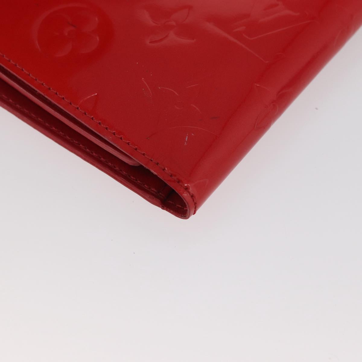 LOUIS VUITTON Monogram Vernis Walker Wallet Red M91153 LV Auth ep13908