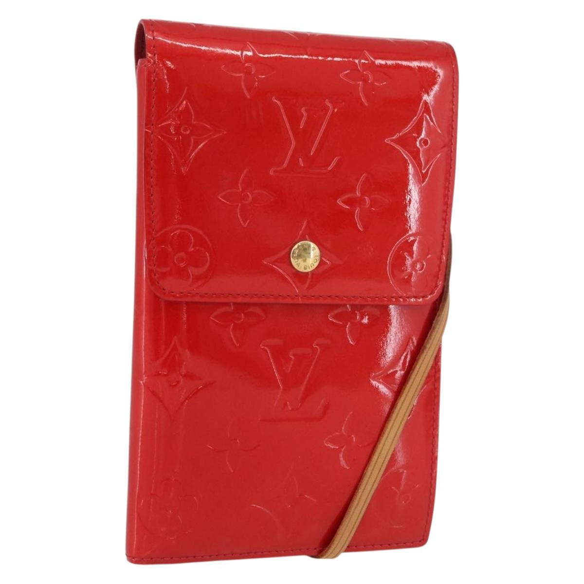 LOUIS VUITTON Monogram Vernis Walker Wallet Red M91153 LV Auth ep13908