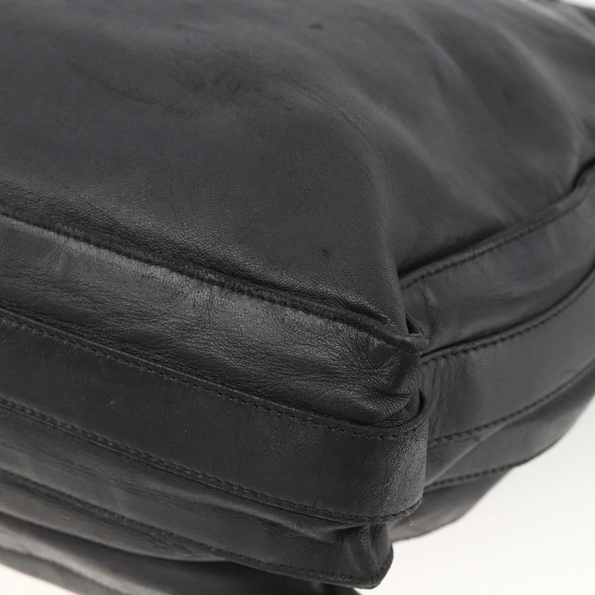 LOEWE Shoulder Bag Leather Black Auth ep13912