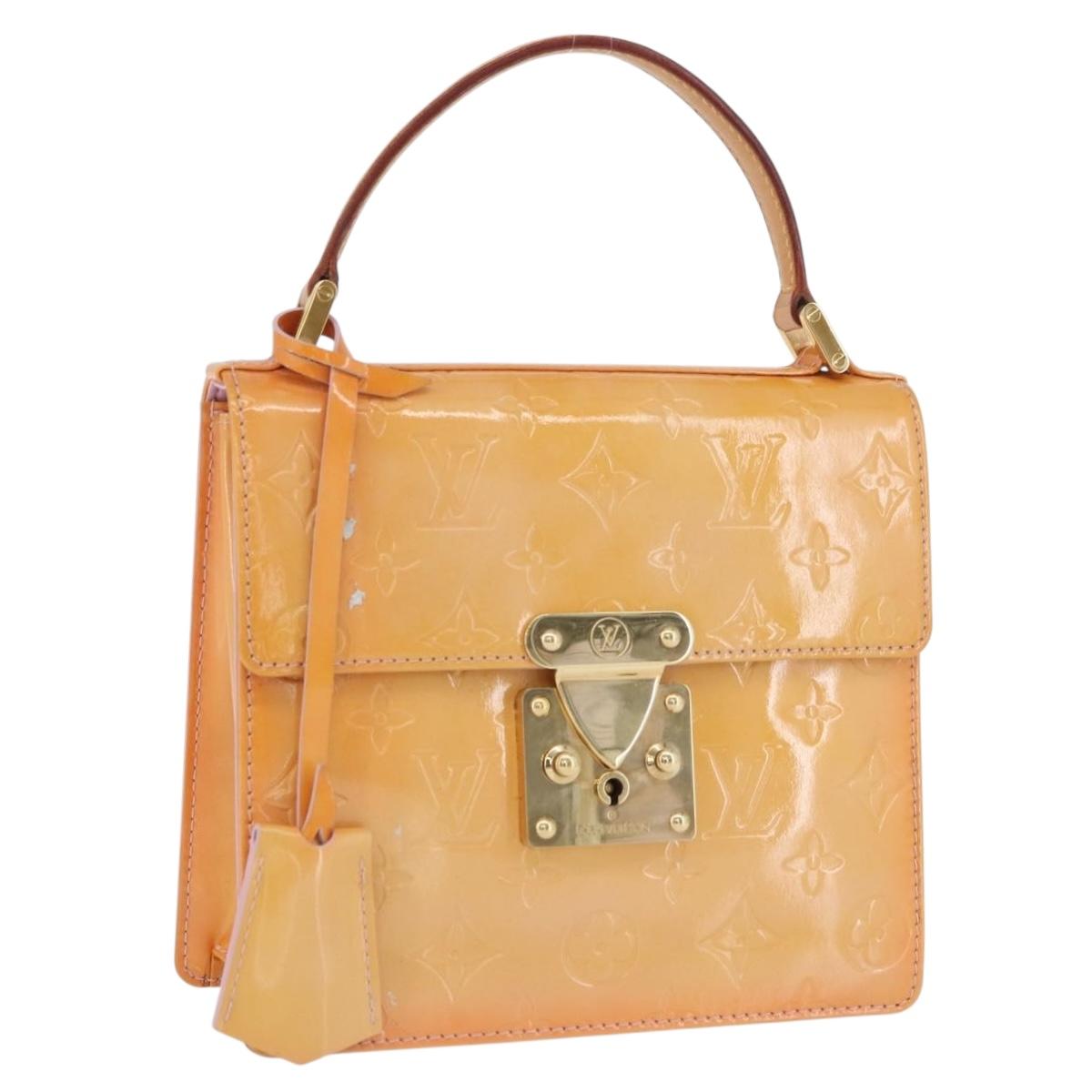 LOUIS VUITTON Vernis Spring Street Bag Marshmallow Pink M91033 LV Auth ep13919