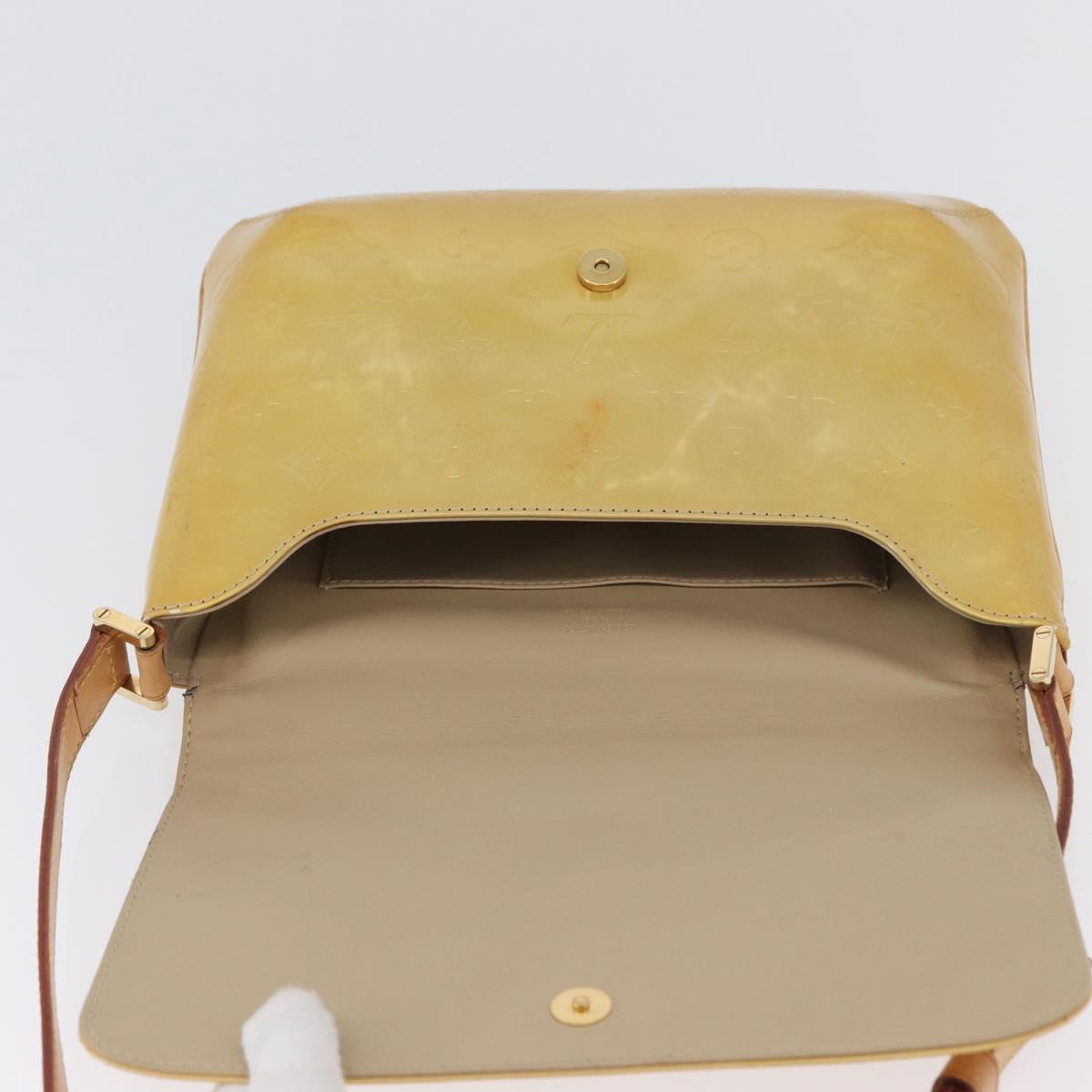 LOUIS VUITTON Monogram Vernis Thompson Street Bag Beige M91301 LV Auth ep13928