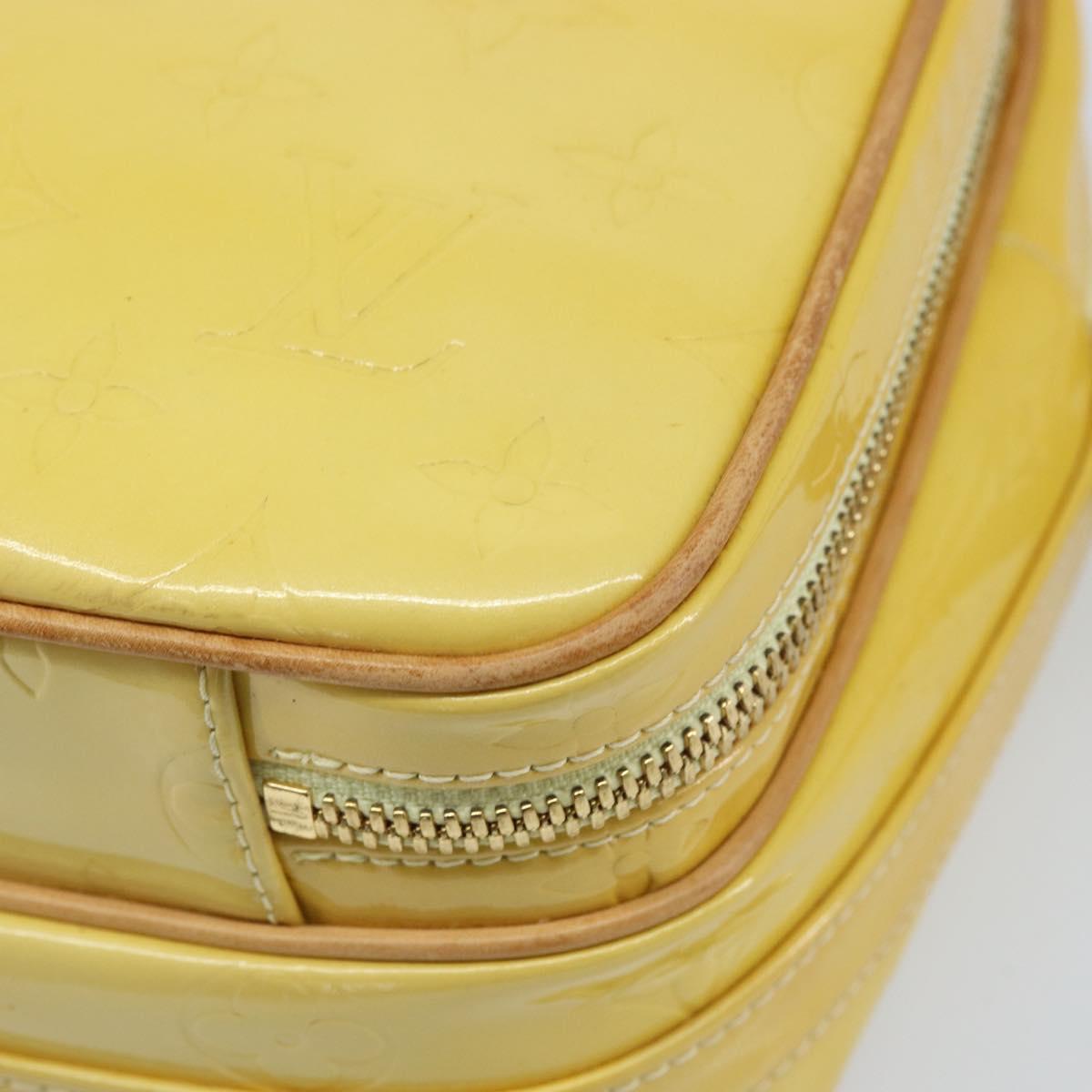 LOUIS VUITTON Monogram Vernis Wooster Bag Lime Yellow M91075 LV Auth ep13931
