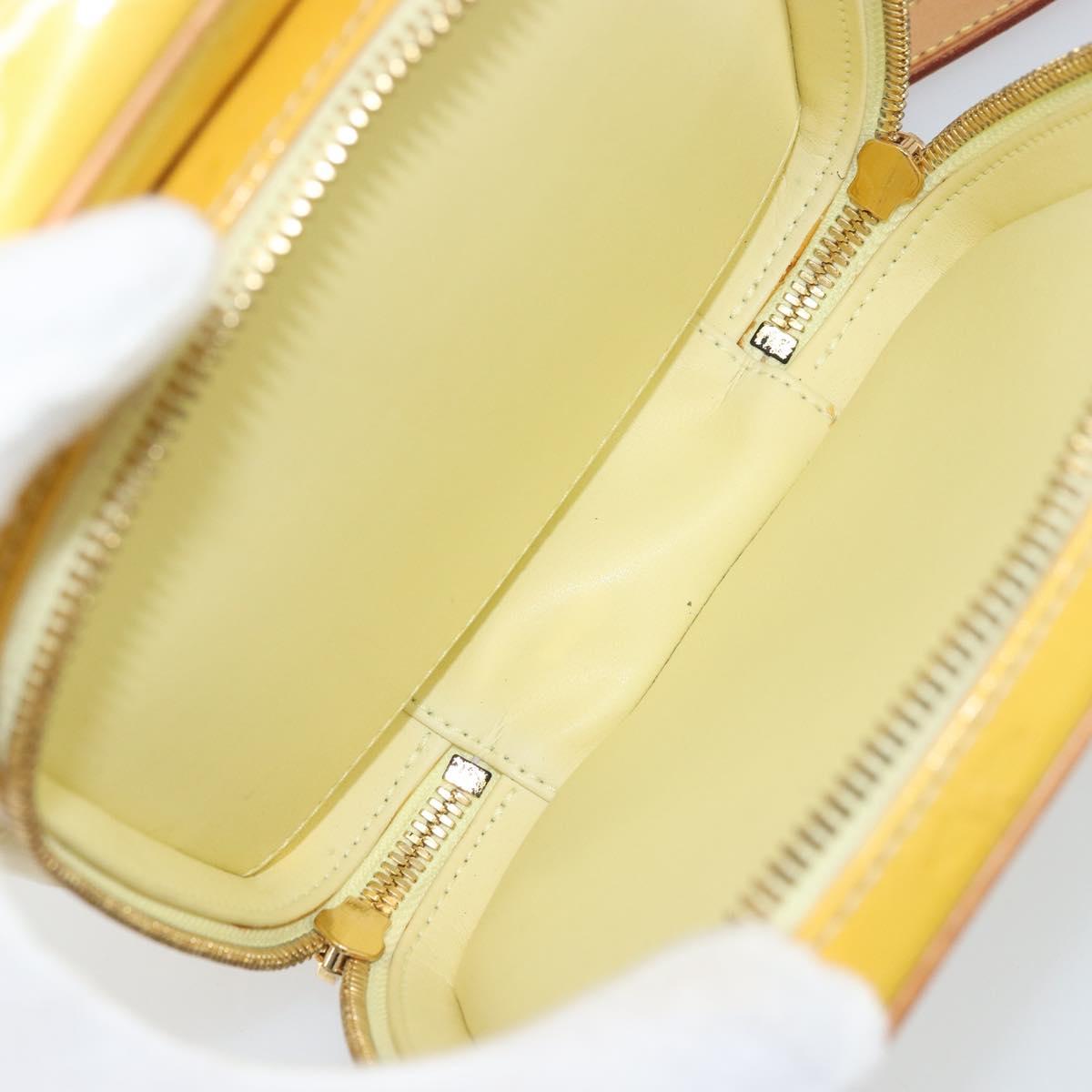 LOUIS VUITTON Monogram Vernis Wooster Bag Lime Yellow M91075 LV Auth ep13931