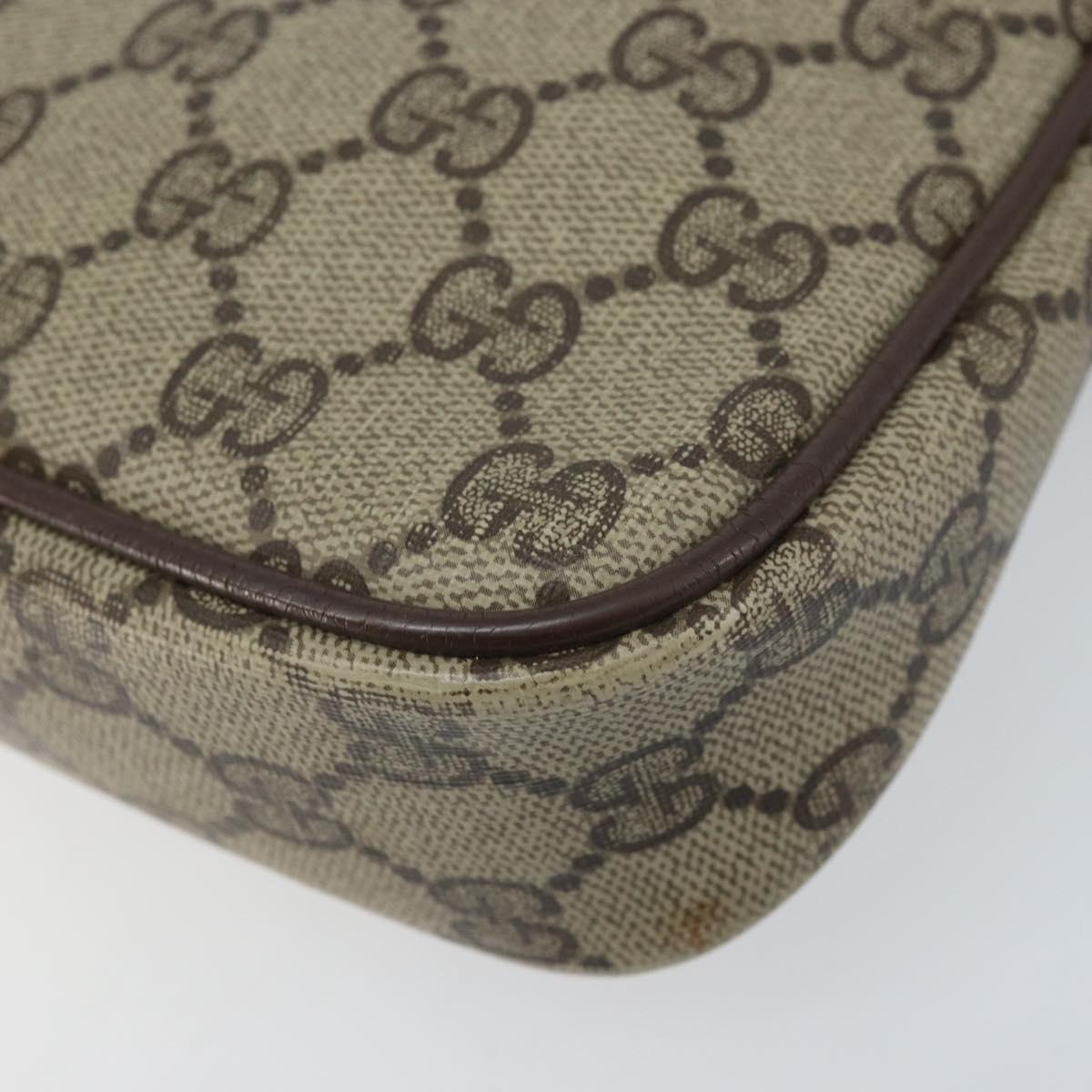 GUCCI GG Supreme Shoulder Bag PVC Beige Gold 97 02 068 Auth ep13934