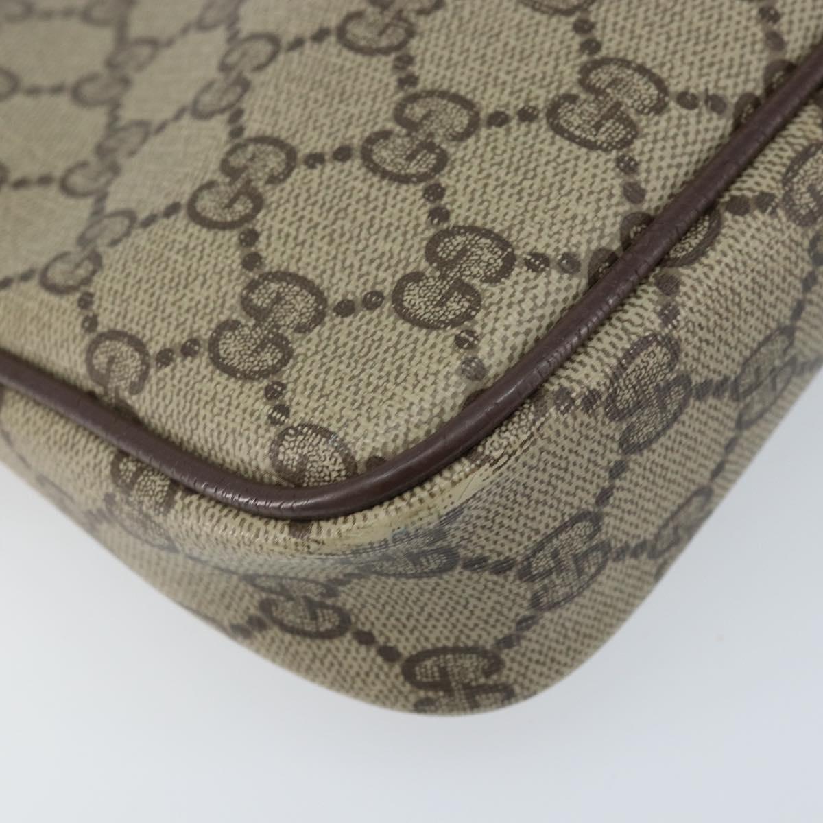 GUCCI GG Supreme Shoulder Bag PVC Beige Gold 97 02 068 Auth ep13934