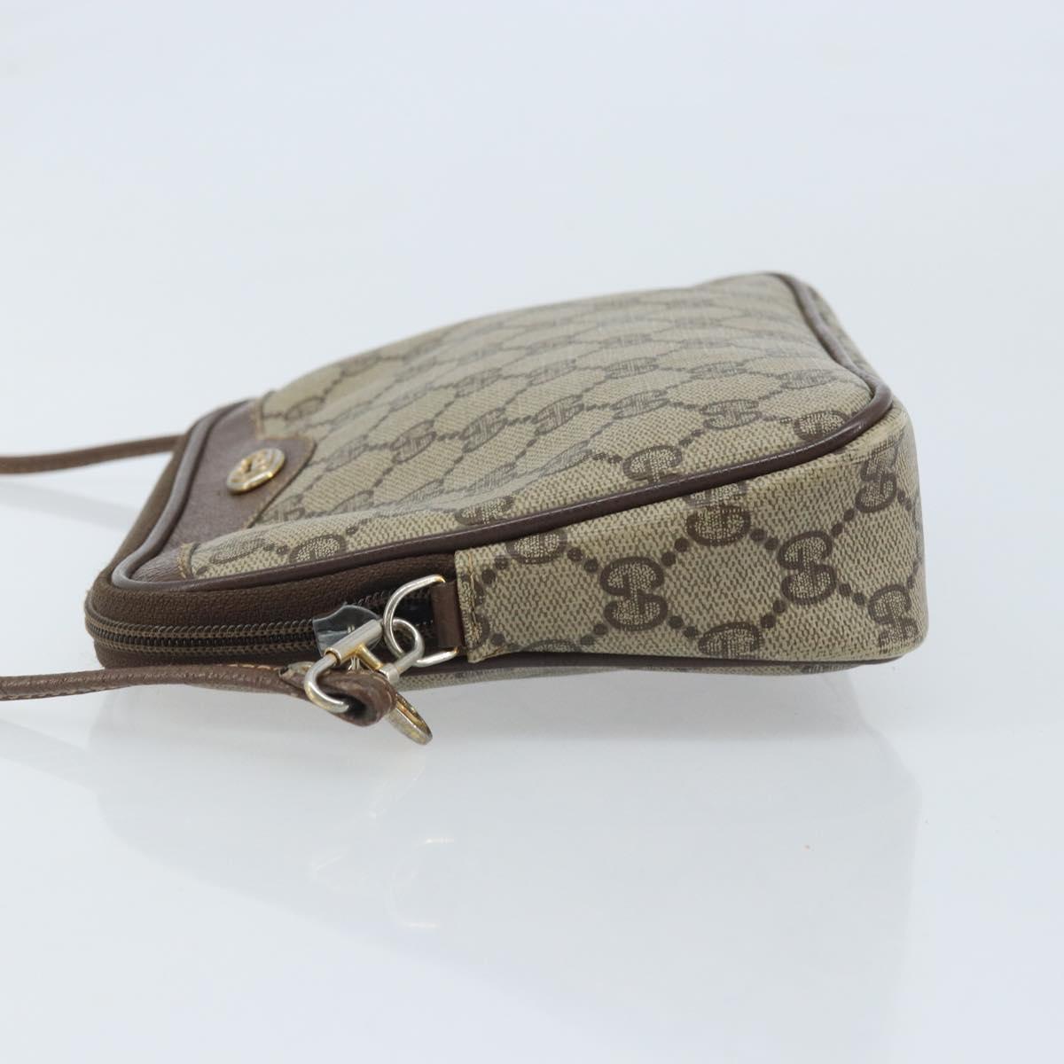 GUCCI GG Supreme Shoulder Bag PVC Beige Gold 97 02 068 Auth ep13934